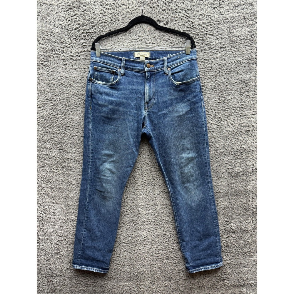 Madewell Slim Fit Distressed Skinny Denim Jeans Medium Wash Mens Size 30 x 30
